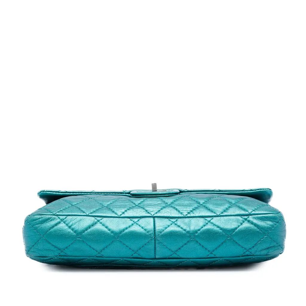 Chanel Quilted Metallic Calfskin Reissue 2.55 Flap 226 Blue Leather Very good - Inside View