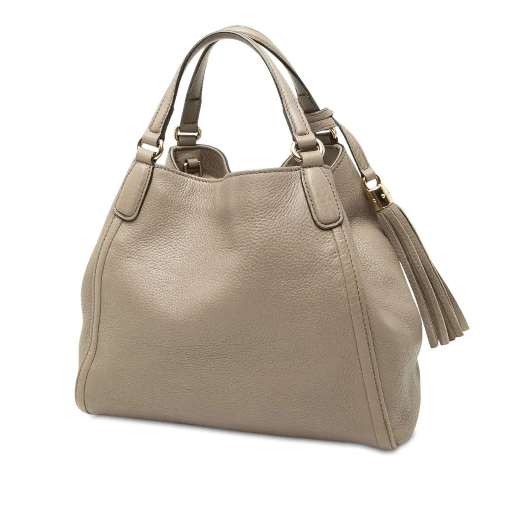 Gucci Small Calfskin Soho Satchel Brown Leather Very good - Back View