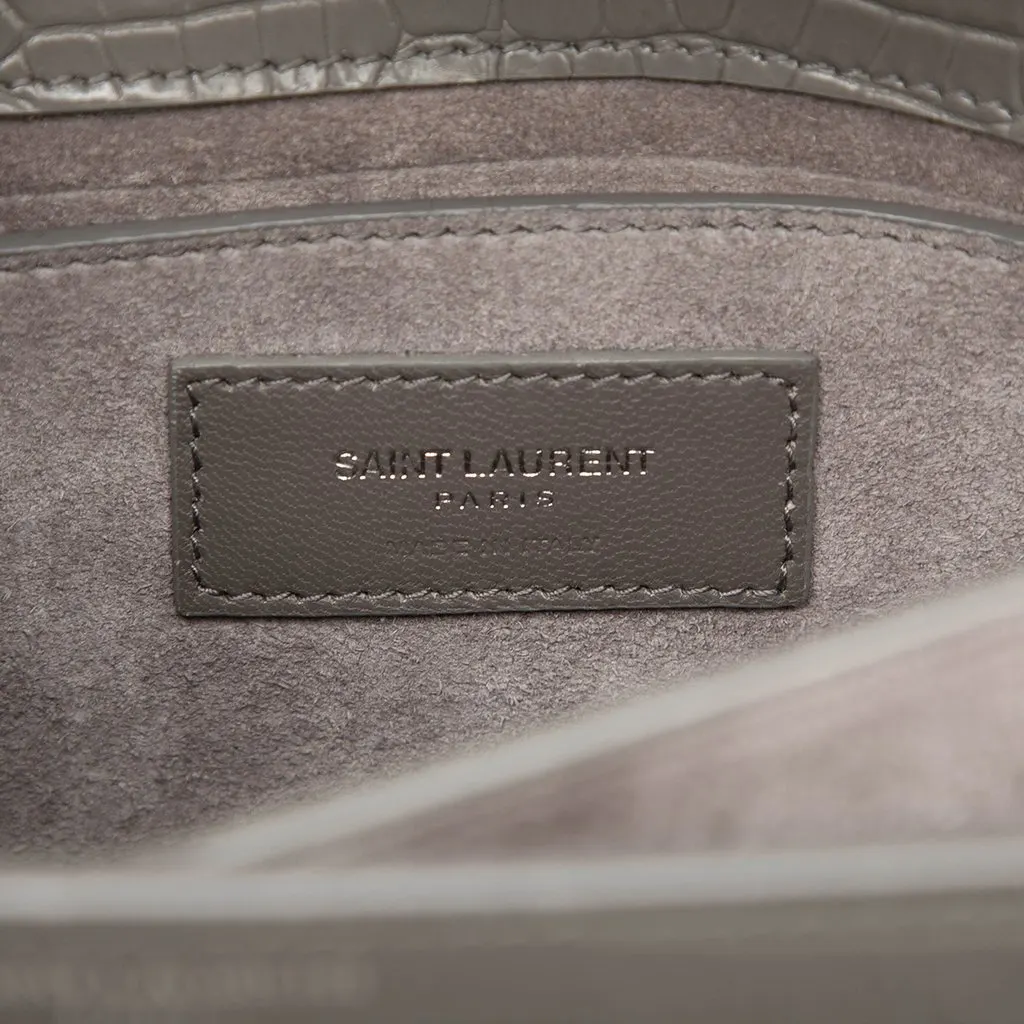 Saint Laurent Medium Croc Embossed Leather Monogram Sunset Crossbody MultiColor Leather Very good - Box View