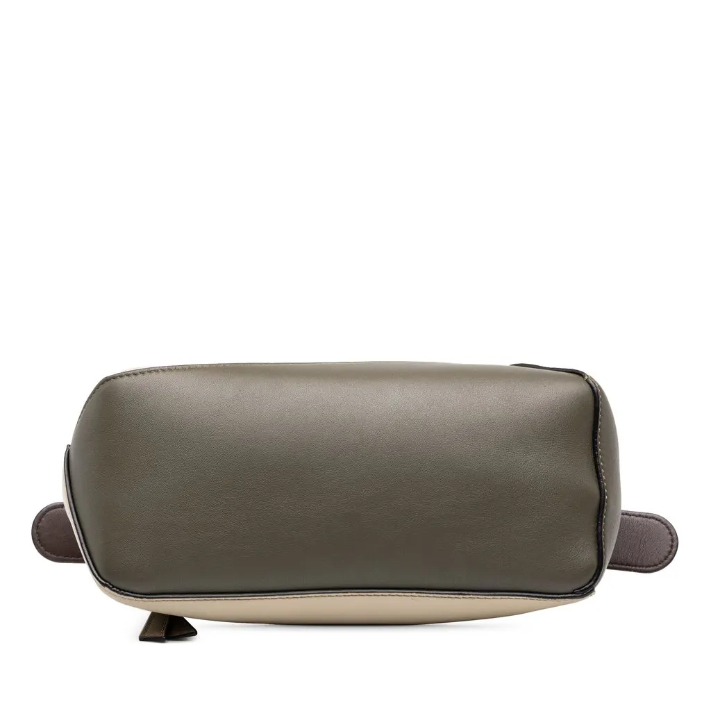 Loewe Small Tricolor Calfskin Braided Puzzle Edge Satchel Brown Leather Very good - Inside View