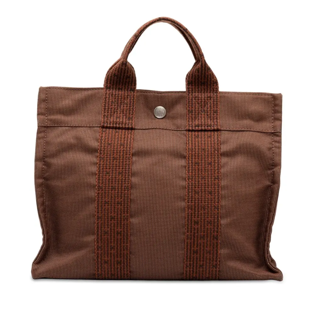 Hermès Canvas Herline PM Brown Canvas Very good - Front View