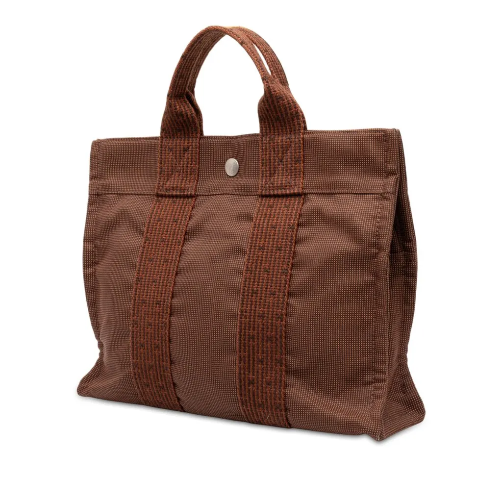 Hermès Canvas Herline PM Brown Canvas Very good - Back View
