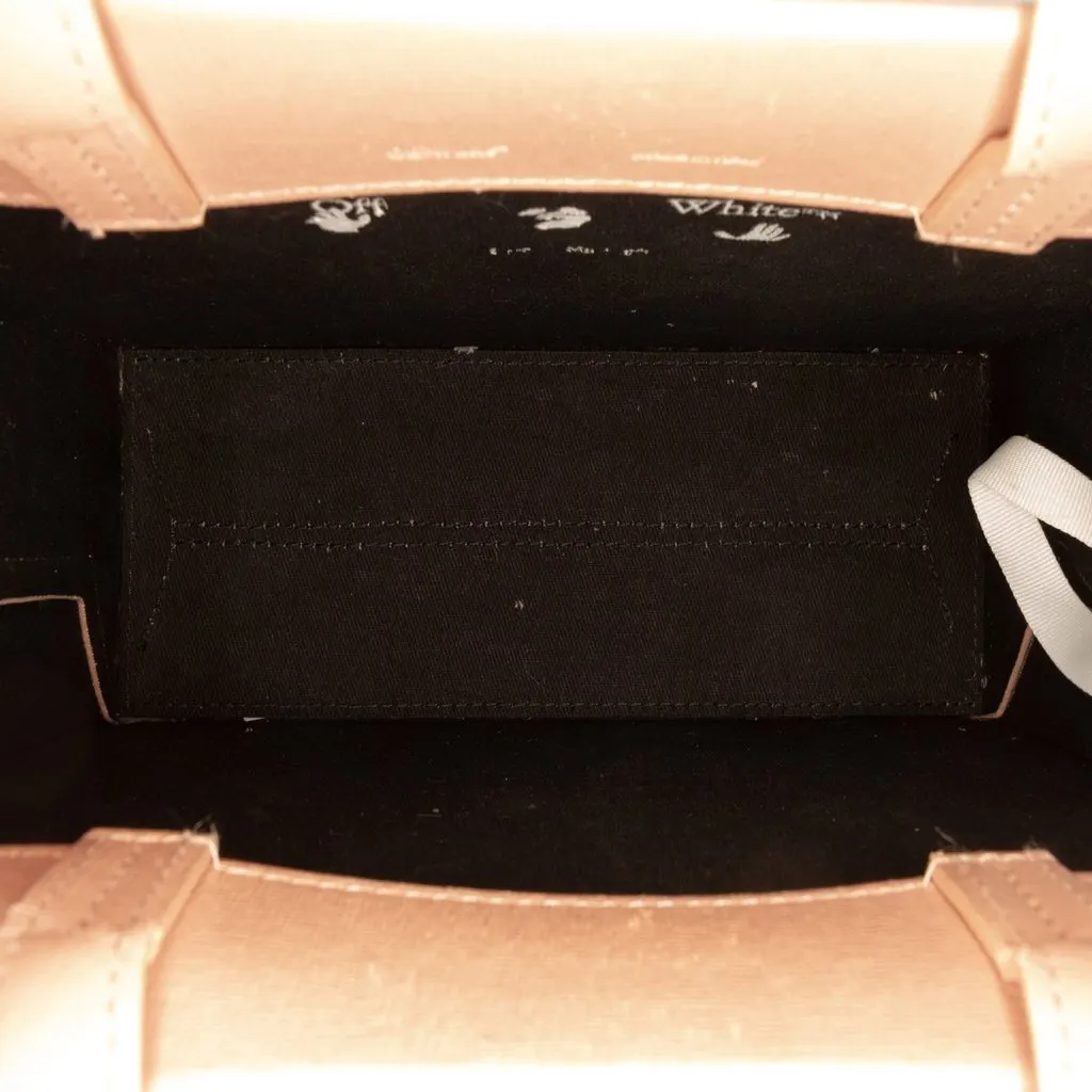 Off-White Mini Calfskin Box Flower Arrow Satchel Brown Leather Good - Model View