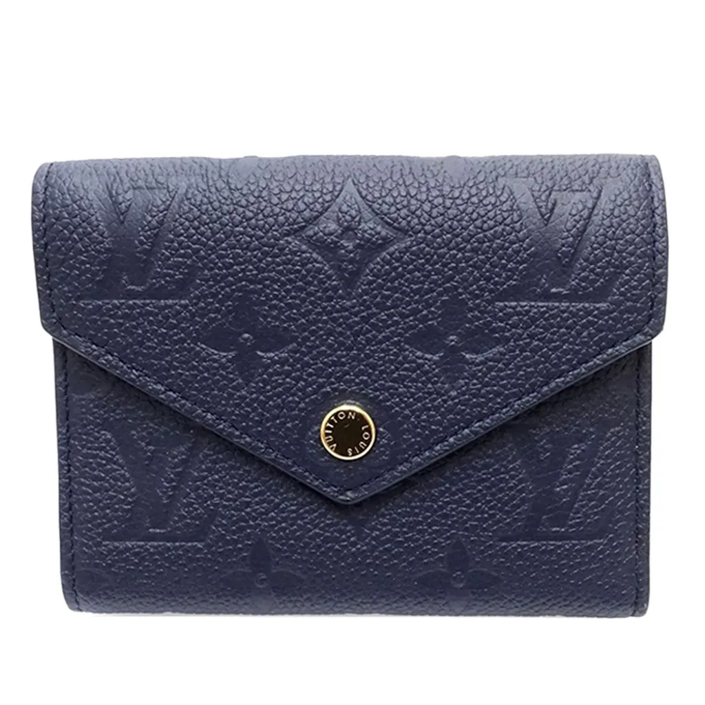 Louis Vuitton Monogram Empreinte Victorine Wallet Blue Leather Very good - Back View