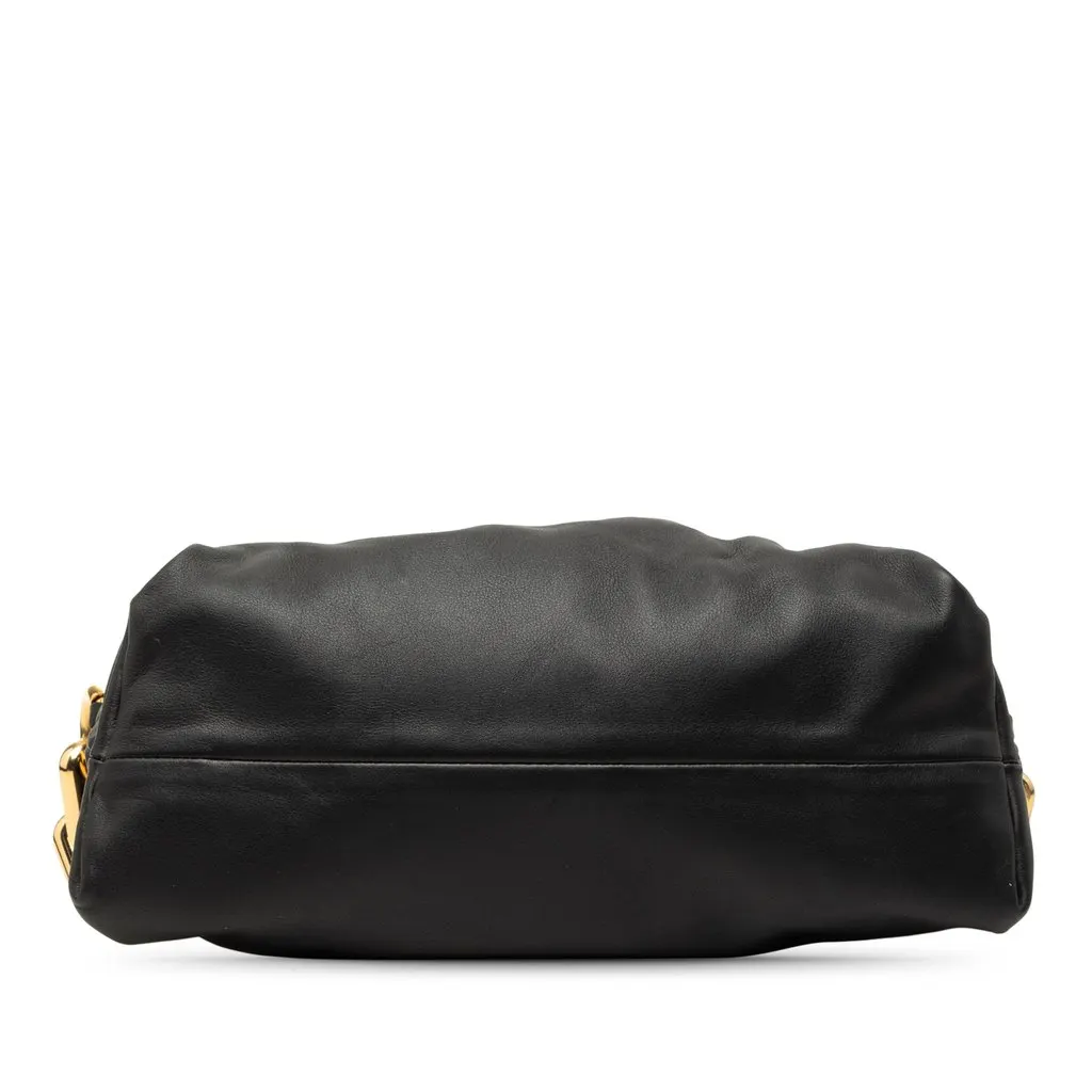 Bottega Veneta Lambskin Chain Pouch Black Leather Very good - Inside View