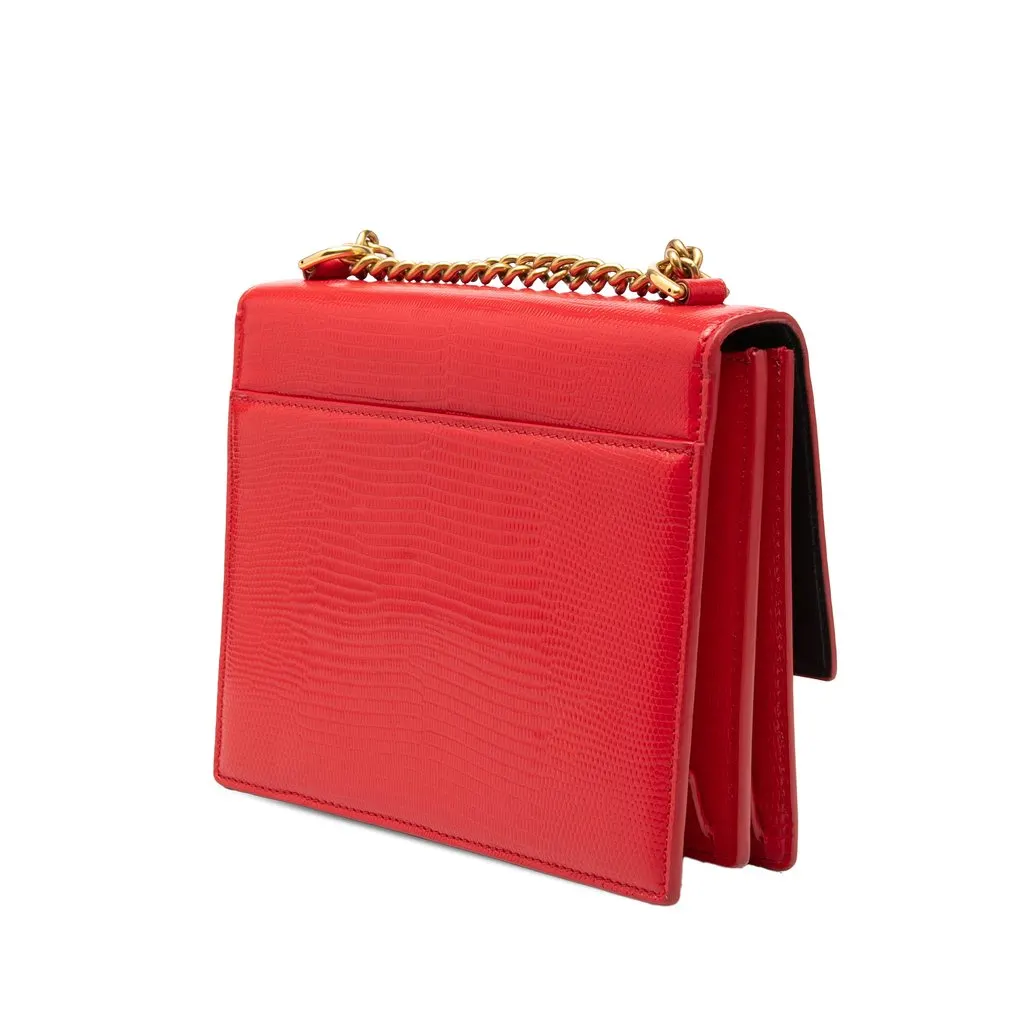 Balenciaga Embossed Patent Sharp S Chain Shoulder Bag Red Leather Very good - Back View