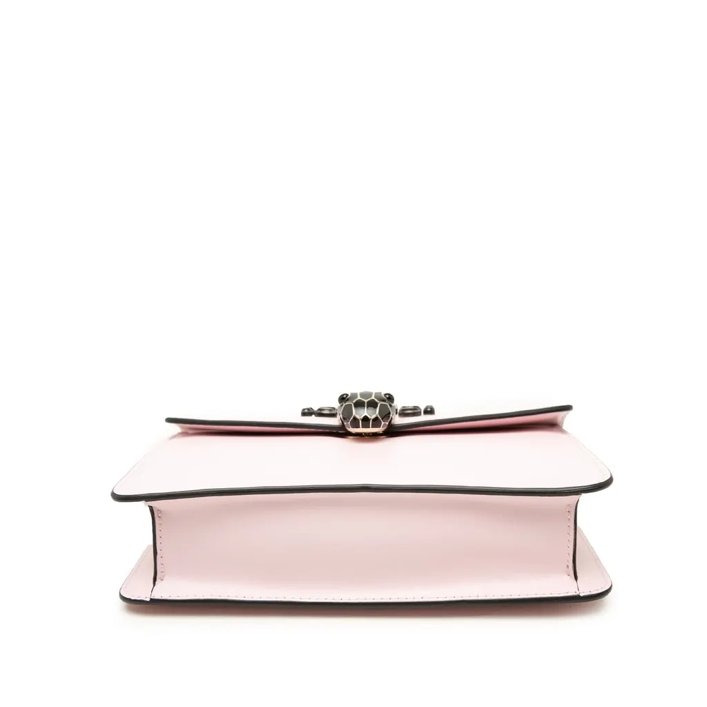 Bulgari Embellished Calfskin Serpenti Forever Crossbody Pink Leather Very good - Inside View