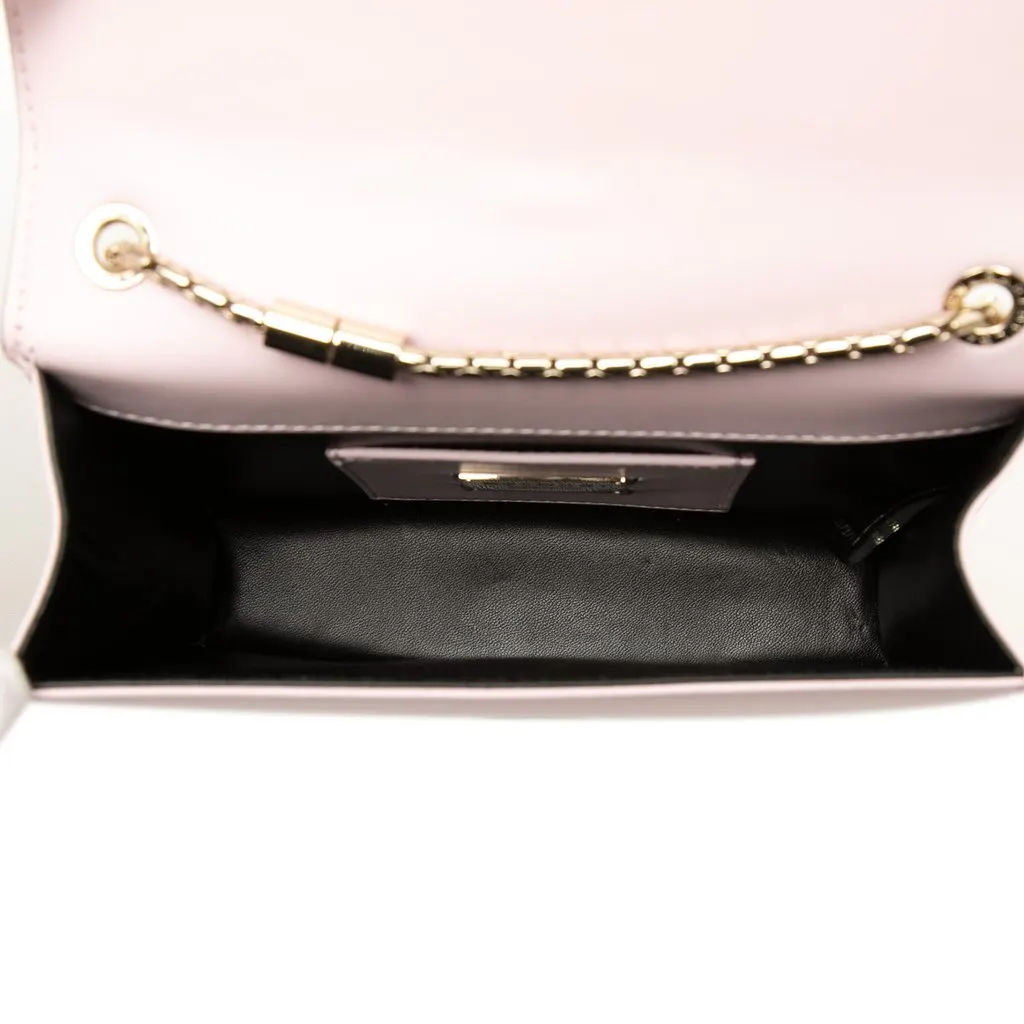 Bulgari Embellished Calfskin Serpenti Forever Crossbody Pink Leather Very good - Model View