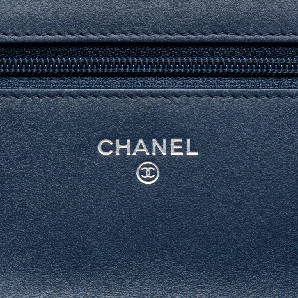 Chanel Quilted Patent Reissue 2.55 Wallet On Chain Green Leather Very good - Box View