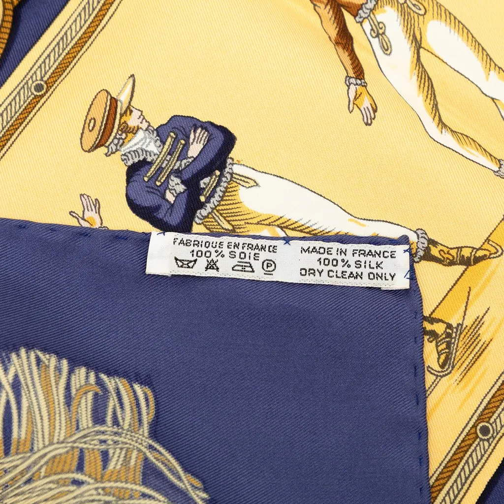 Hermès Les Plaisirs du Froid Silk Scarf 90 Beige Very good - Inside View