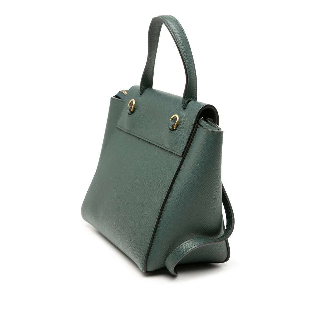 Celine Nano Grained Calfskin Belt Bag Green Leather Very good - Back View