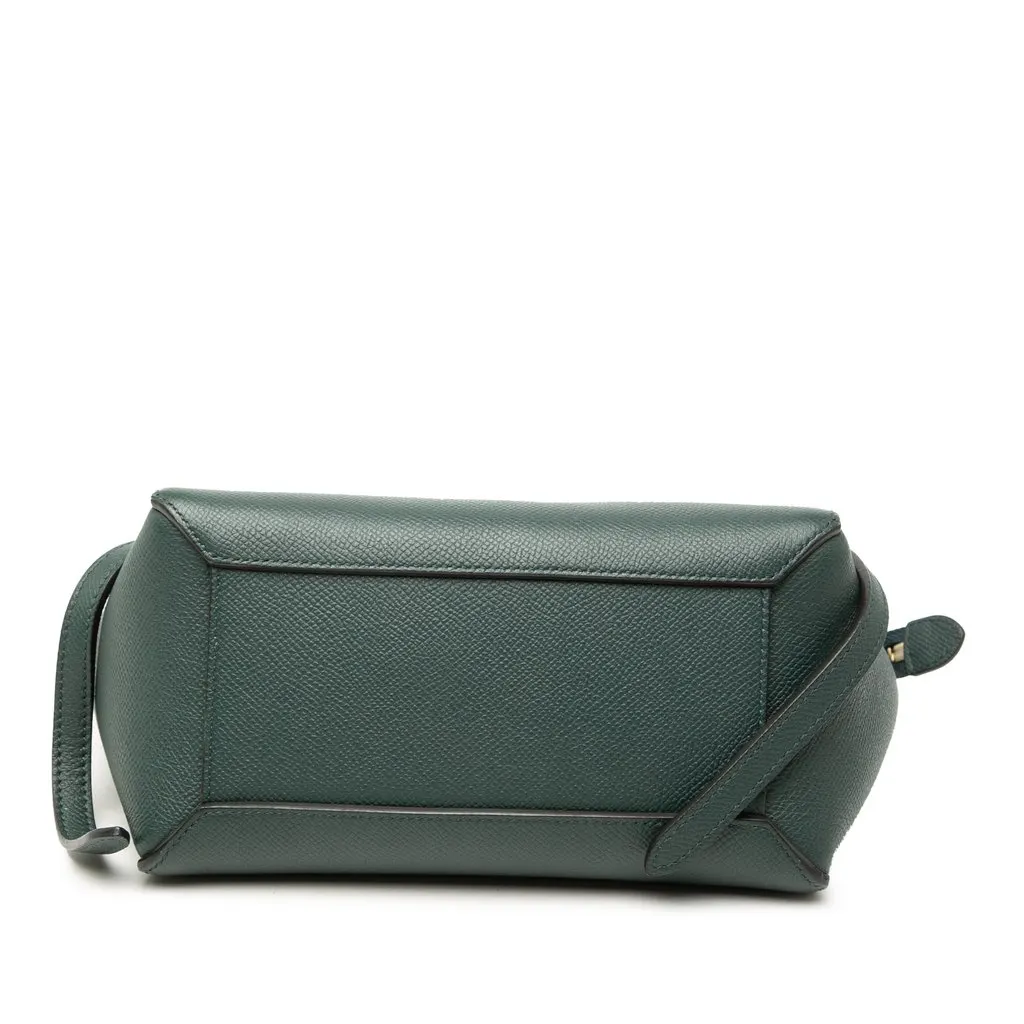 Celine Nano Grained Calfskin Belt Bag Green Leather Very good - Inside View