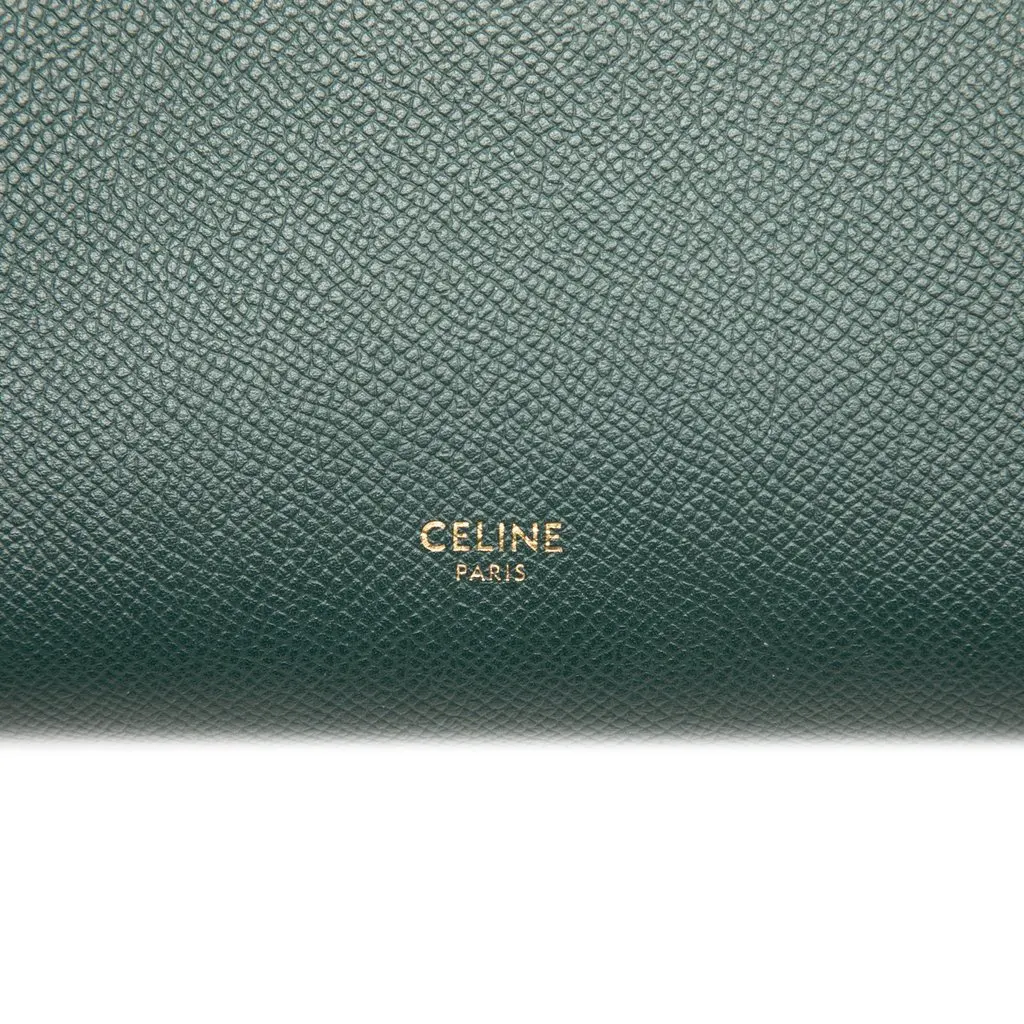 Celine Nano Grained Calfskin Belt Bag Green Leather Very good - Box View