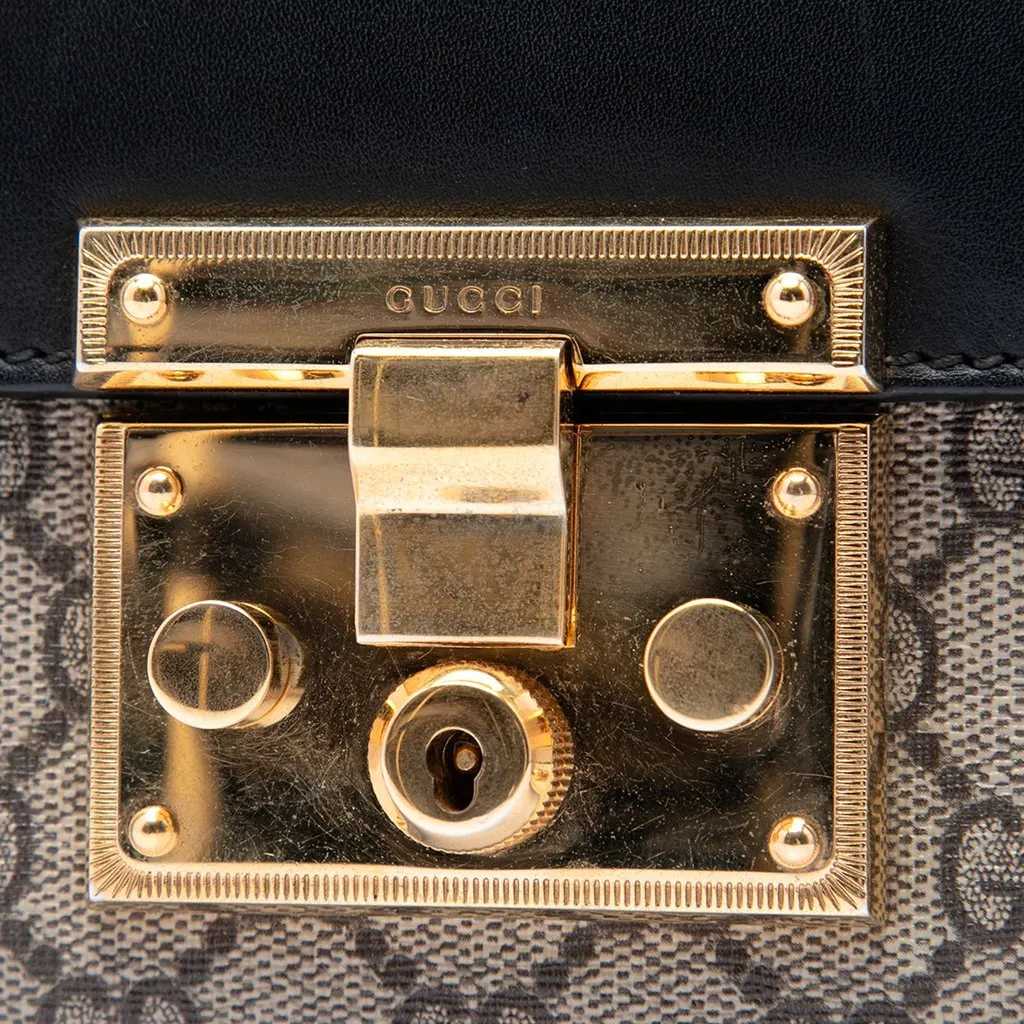 Gucci Small GG Supreme Padlock Crossbody Beige Very good - Box View