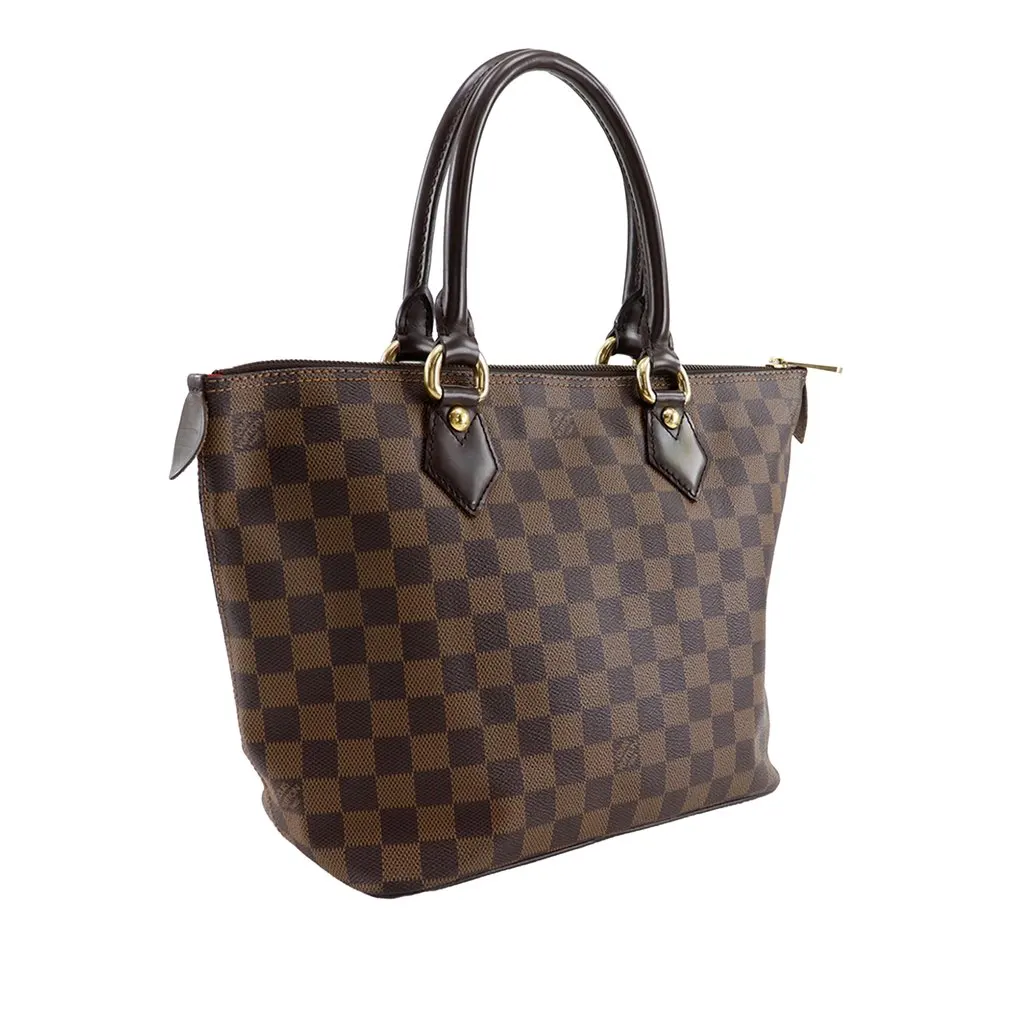 Louis Vuitton Damier Ebene Saleya PM Brown Very good - Back View