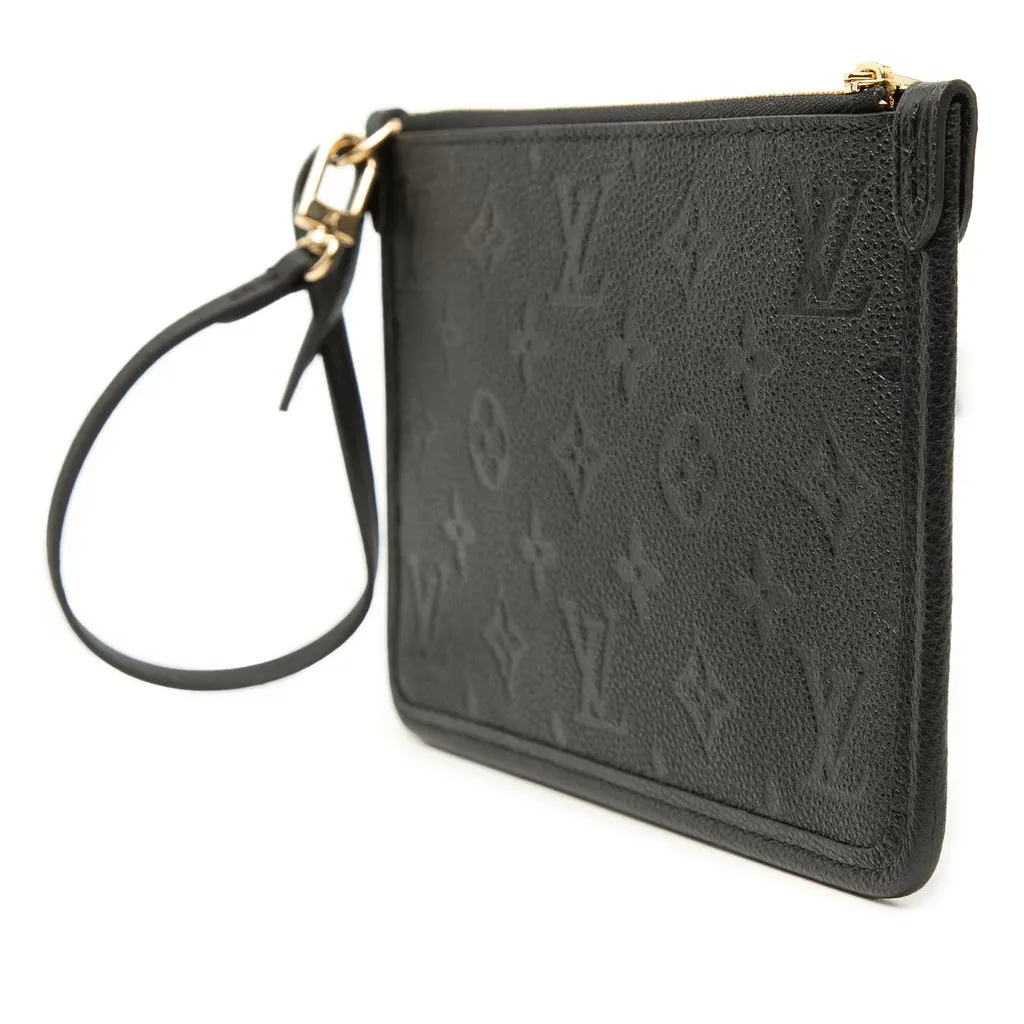 Louis Vuitton Monogram Empreinte CarryAll PM Pouch Black Leather Very good - Back View