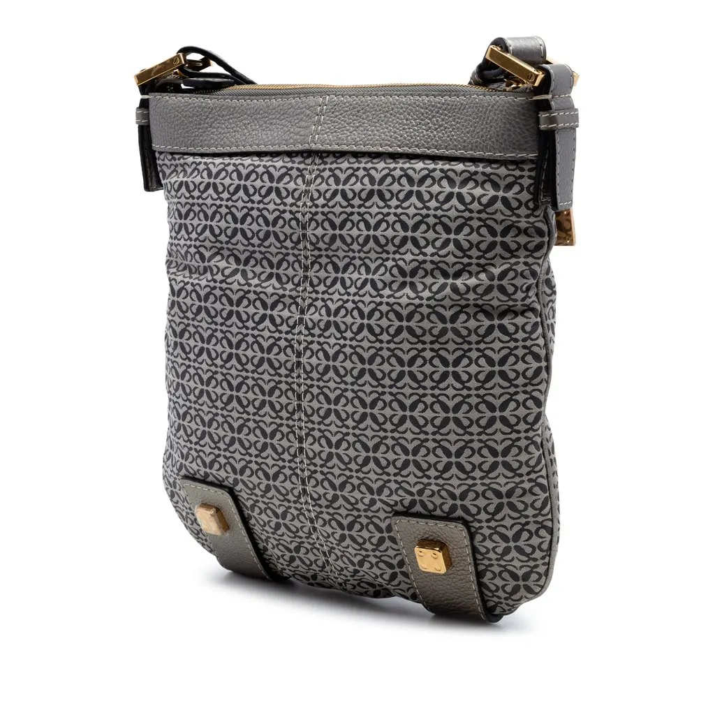 LOEWE Anagram Canvas New Road Crossbody MultiColor Very good - Back View