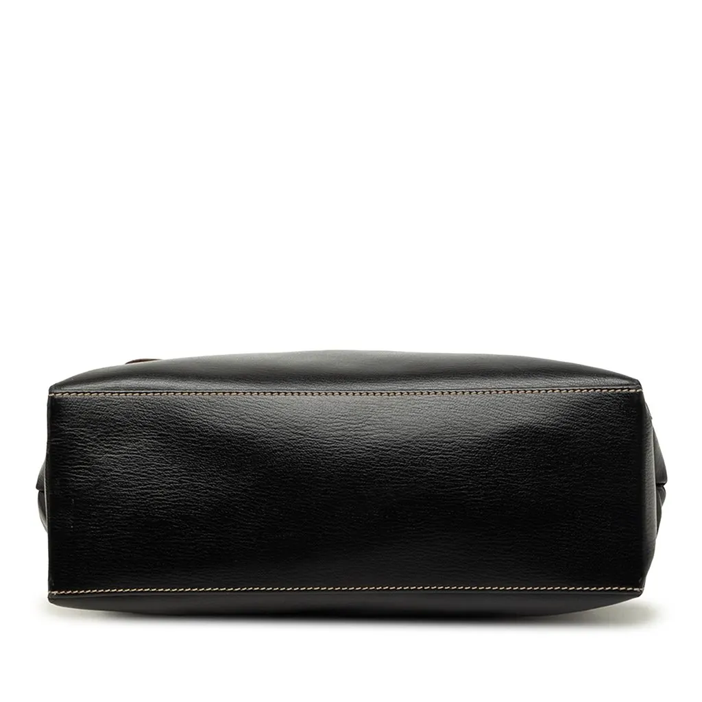LOEWE Bicolor Leather Velazquez Twist Top Handle Bag Black Leather Very good - Inside View