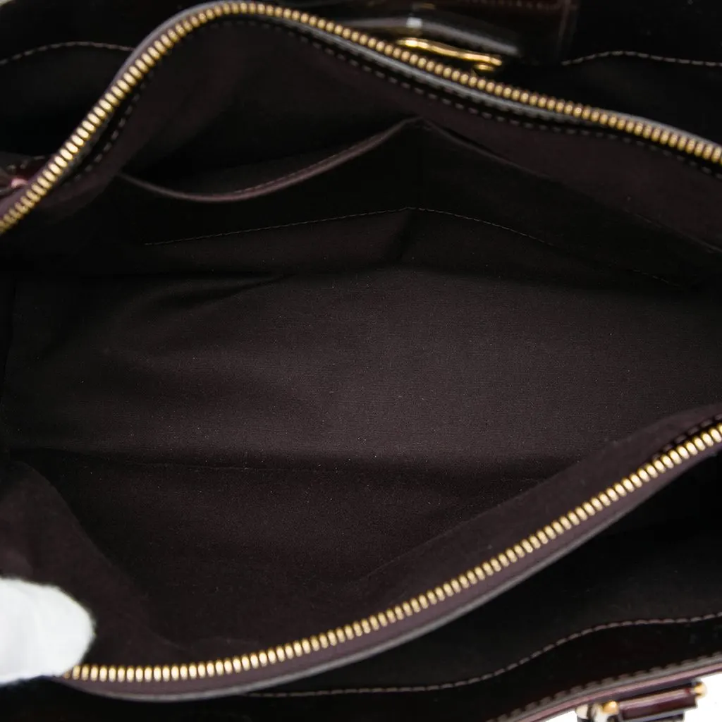 Louis Vuitton Monogram Vernis Melrose Avenue Purple Leather Good - Model View