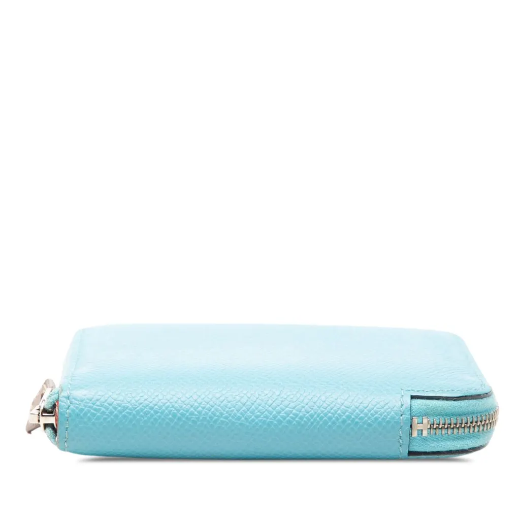 Hermès Epsom Azap Silk in Compact Wallet Blue Leather Very good - Inside View