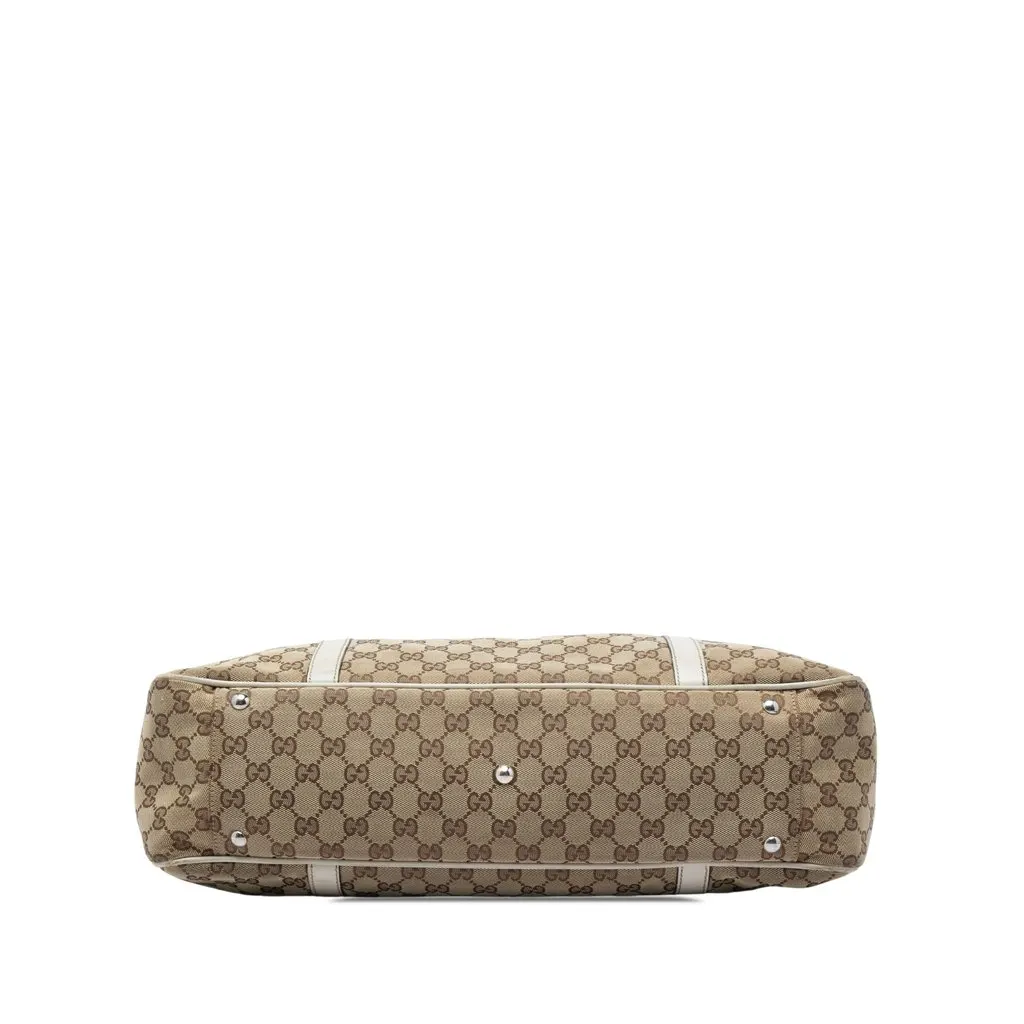 Gucci Large GG Canvas Twins Tote Beige Canvas Very good - Inside View