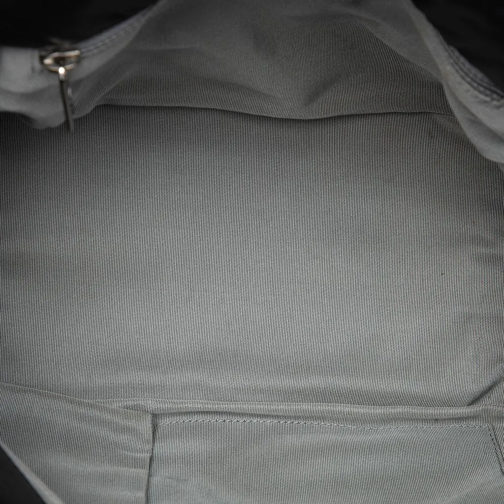 Chanel Paris Byzance Nylon Tweed On Stitch Bubble Accordion Flap Black Polyamide Very good - Model View