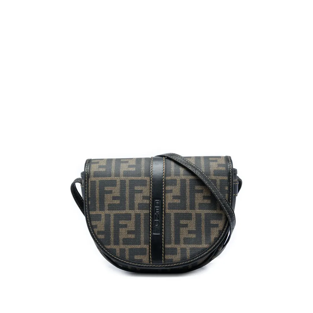 Fendi Zucca Canvas Crossbody Brown Very good - Front View