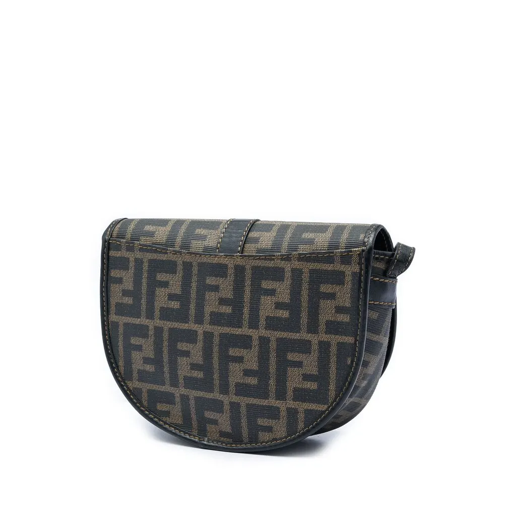 Fendi Zucca Canvas Crossbody Brown Very good - Back View