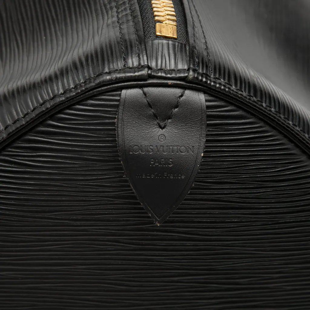 Louis Vuitton Epi Keepall 50 Black Leather Very good - Box View