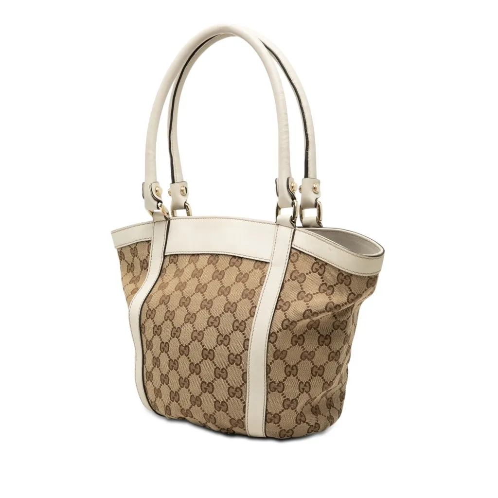 Gucci GG Canvas Abbey D Ring Handbag Beige Very good - Back View