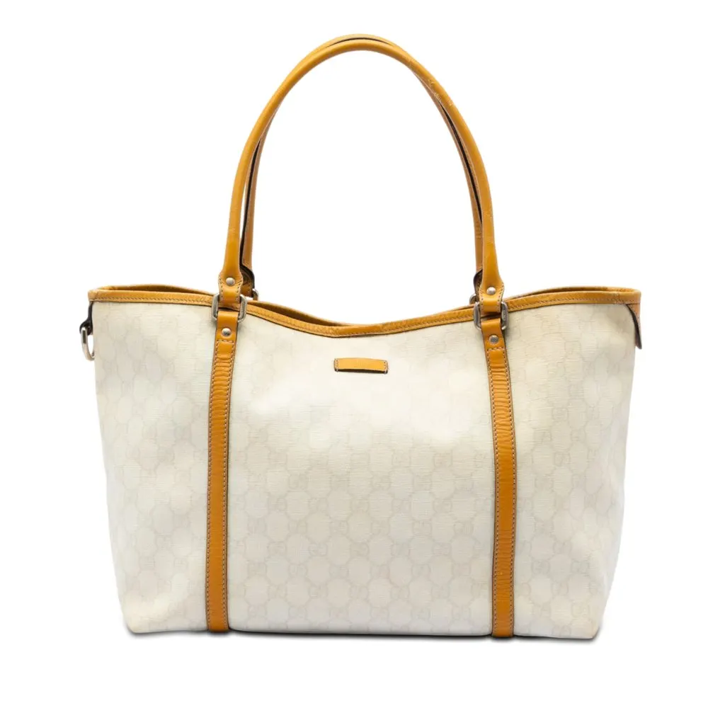 Gucci Medium GG Supreme Joy Tote White Very good - Front View