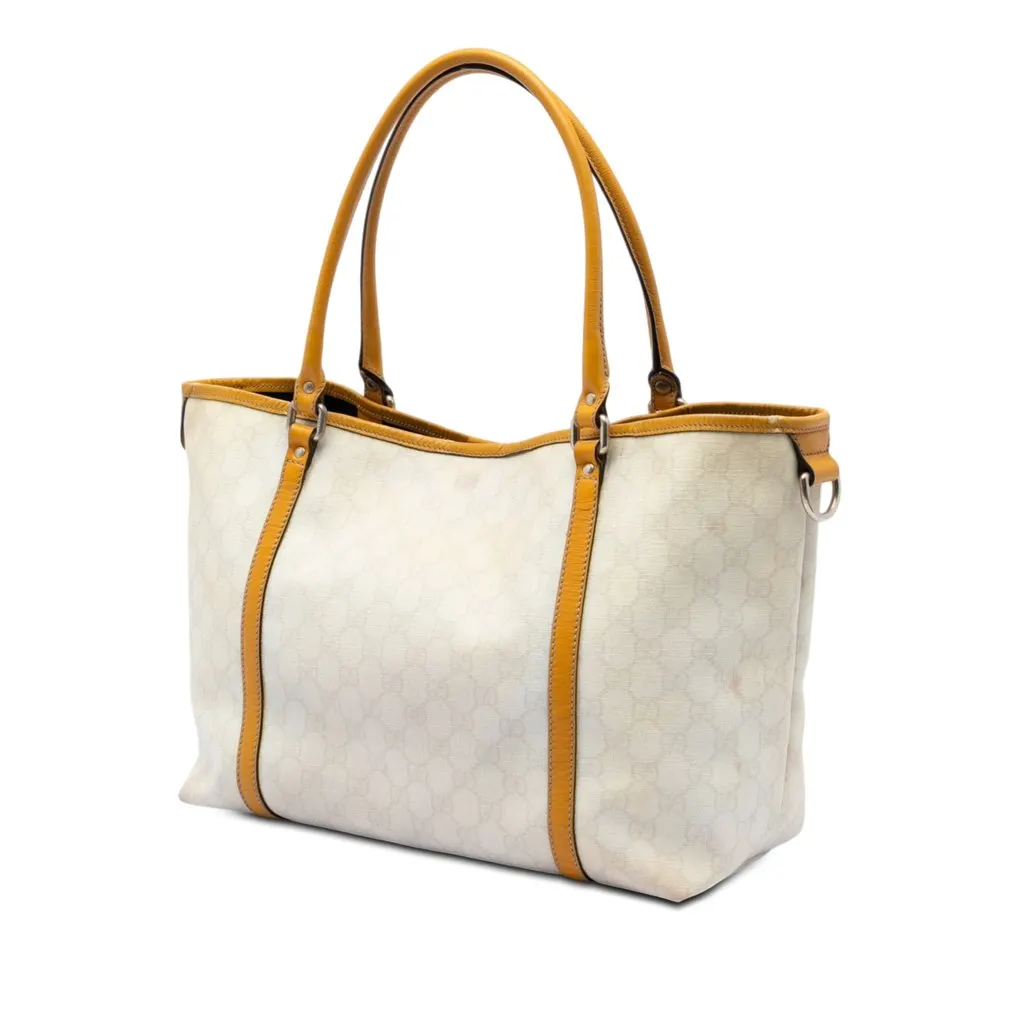 Gucci Medium GG Supreme Joy Tote White Very good - Back View