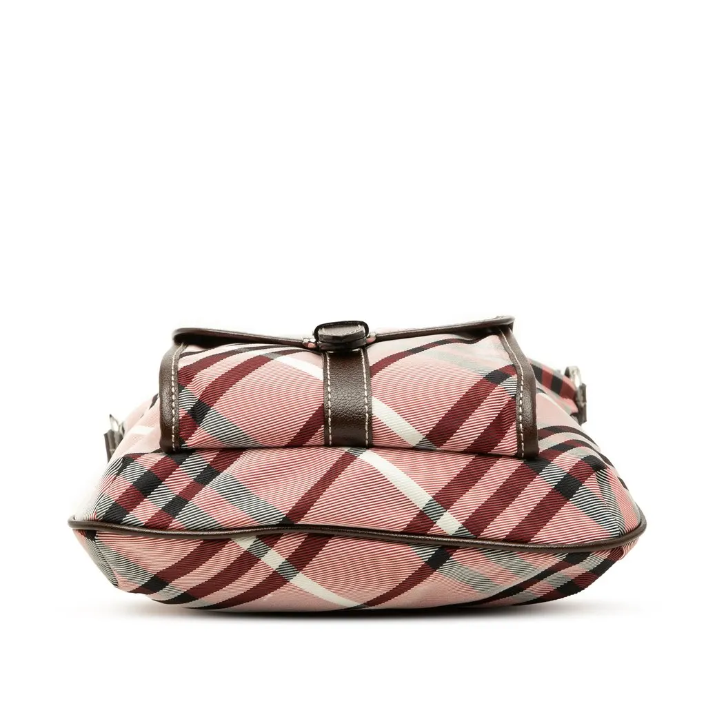Burberry Nova Check Canvas Blue Label Candy Crossbody Pink Canvas Good - Inside View