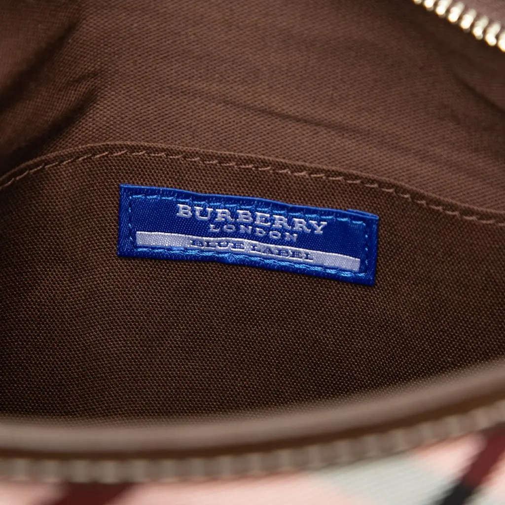 Burberry Nova Check Canvas Blue Label Candy Crossbody Pink Canvas Good - Box View