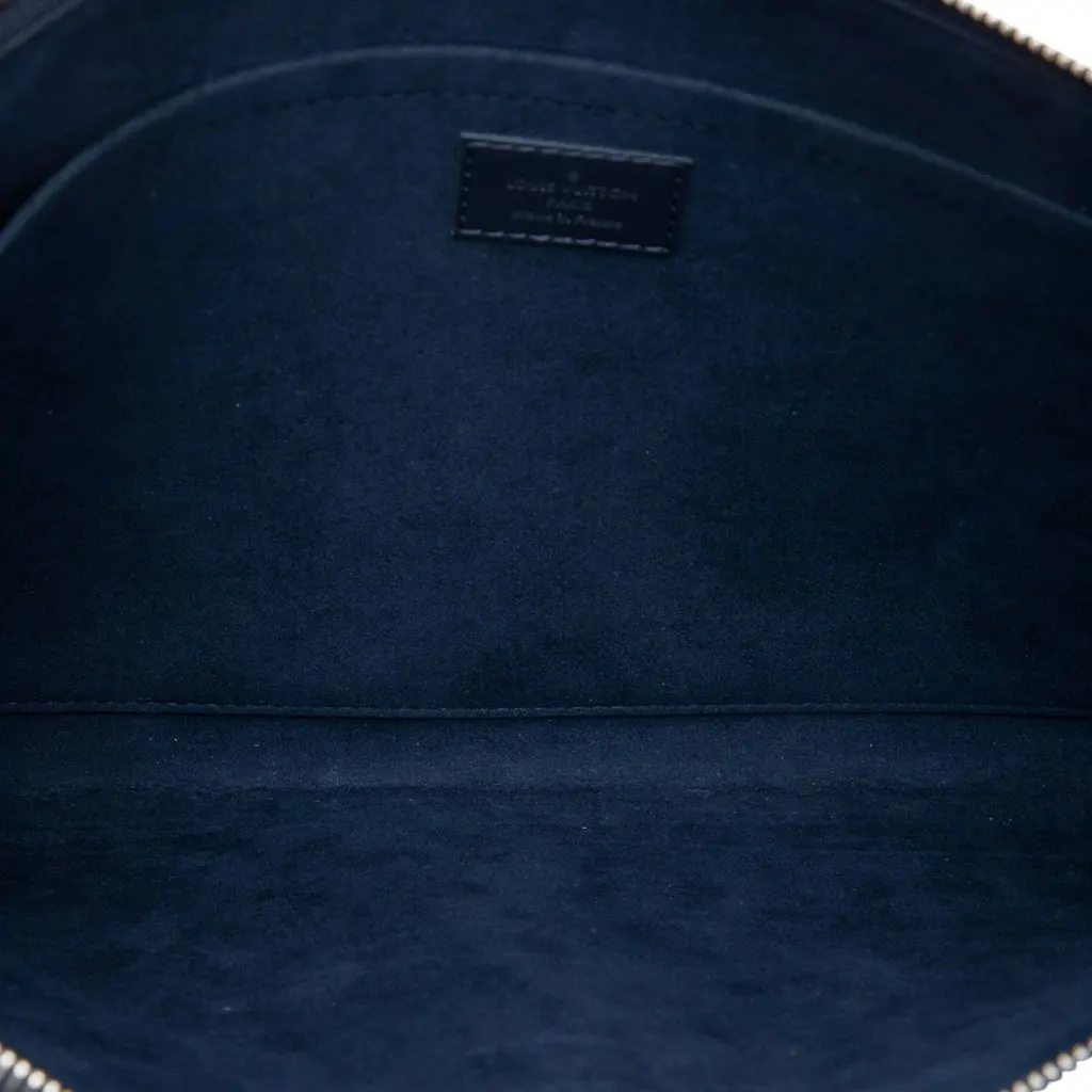 Louis Vuitton Epi Initials Circle Pochette Jour GM Blue Leather Very good - Model View