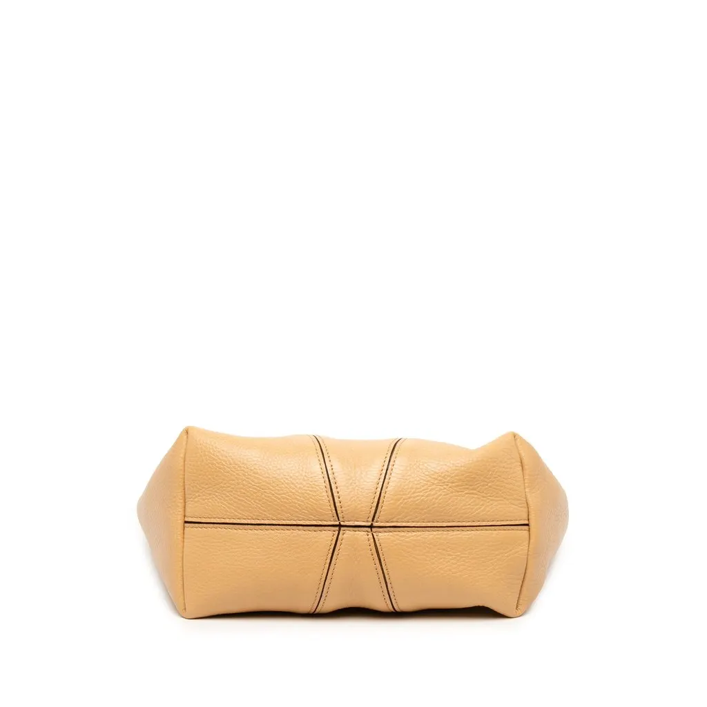 Chloé Grained Calfskin Spin Tote Brown Leather Very good - Inside View