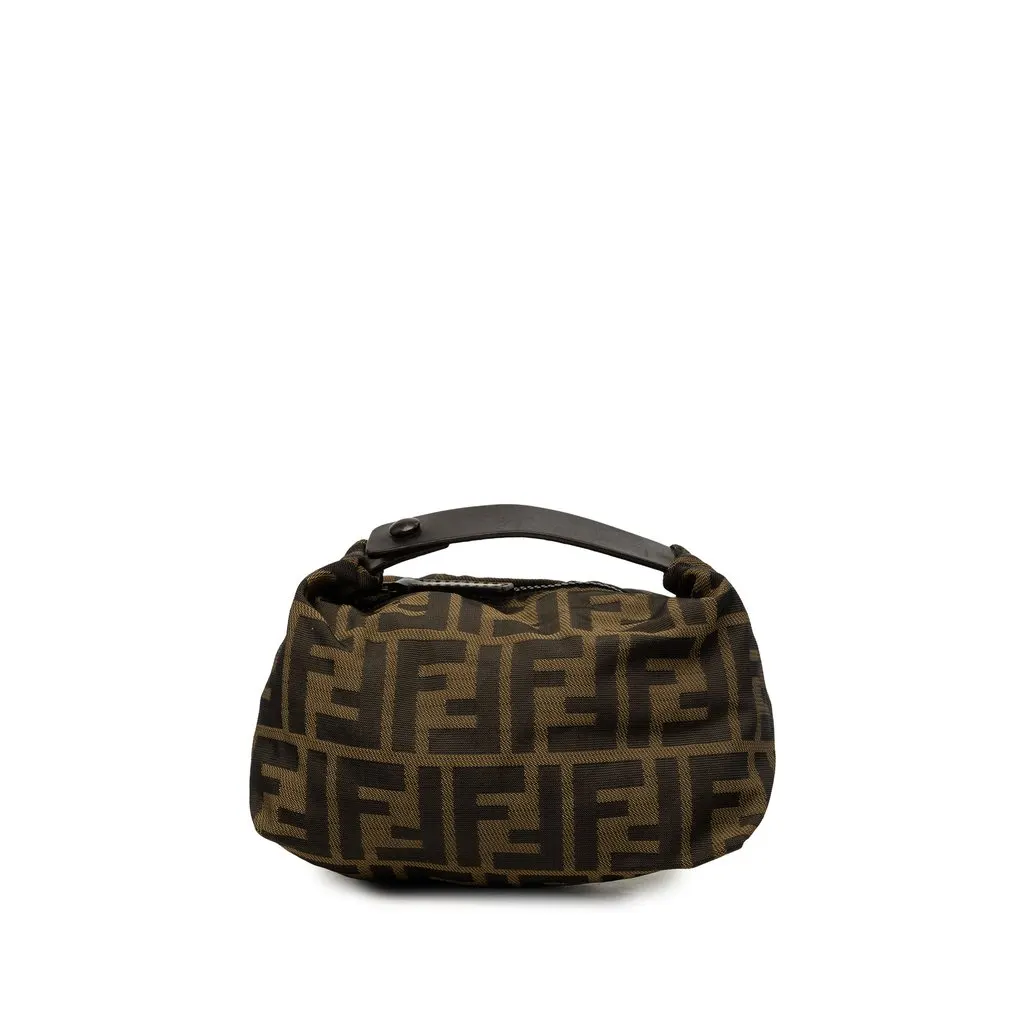 Fendi Mini Zucca Canvas Handbag Brown Canvas Very good - Front View