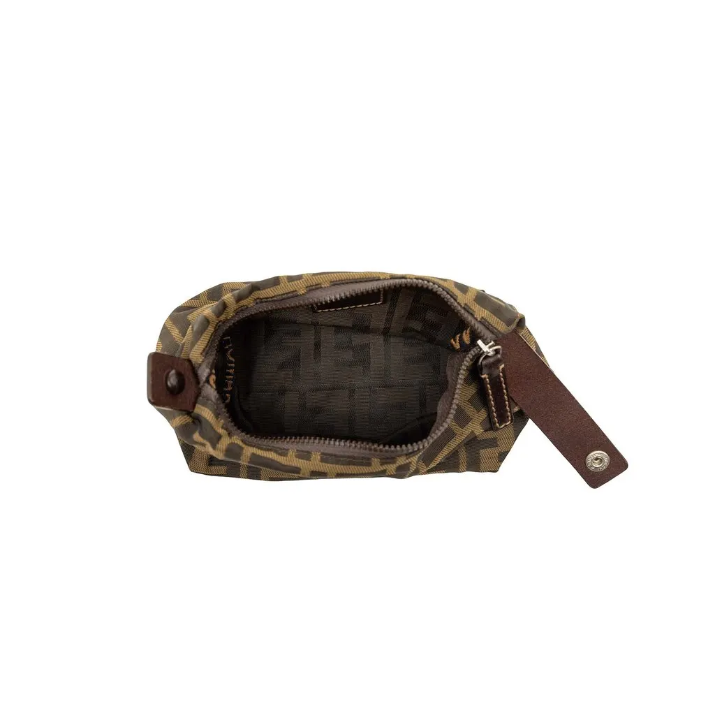 Fendi Mini Zucca Canvas Handbag Brown Canvas Very good - Model View