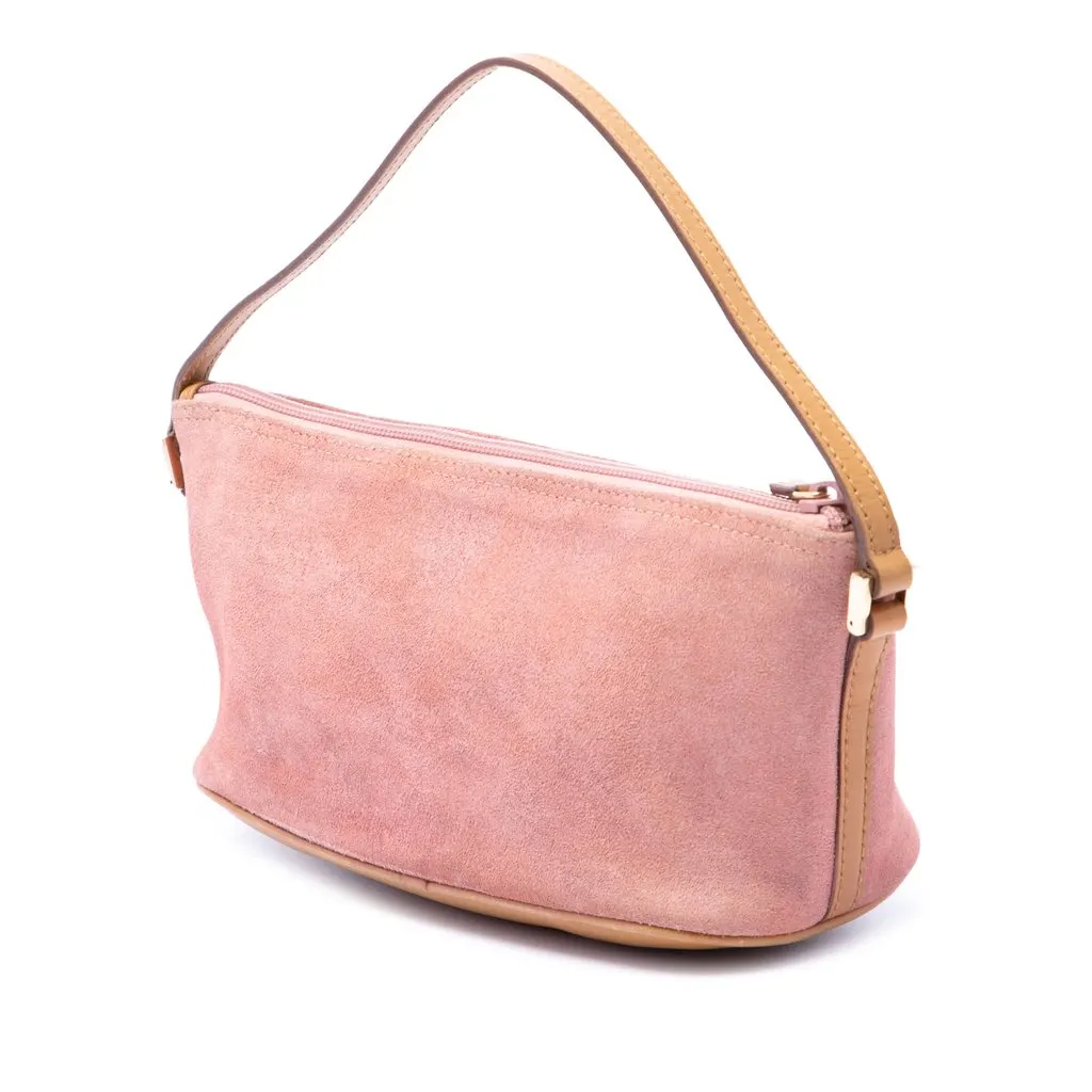 Gucci Suede Boat Pink Leather Very good - Back View