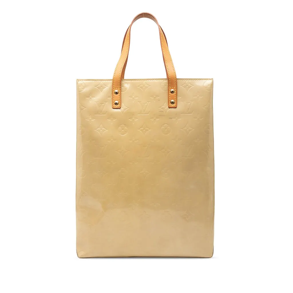 Louis Vuitton Monogram Vernis Reade MM Beige Leather Very good - Front View