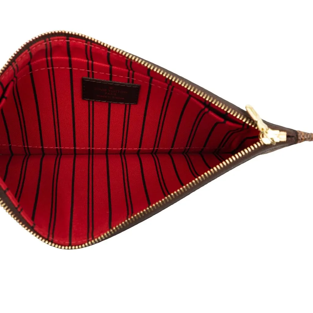 Louis Vuitton Damier Ebene Neverfull MM Pouch Brown Very good - Model View