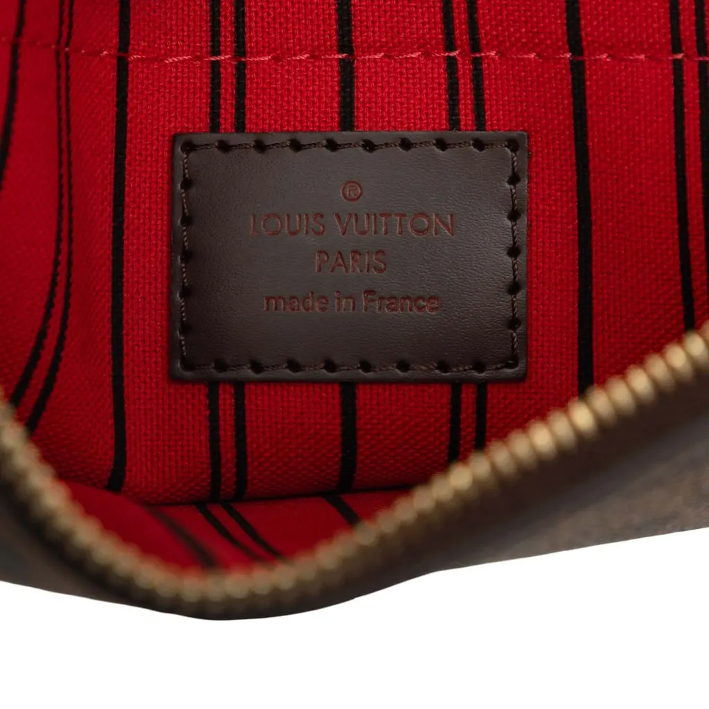 Louis Vuitton Damier Ebene Neverfull MM Pouch Brown Very good - Box View