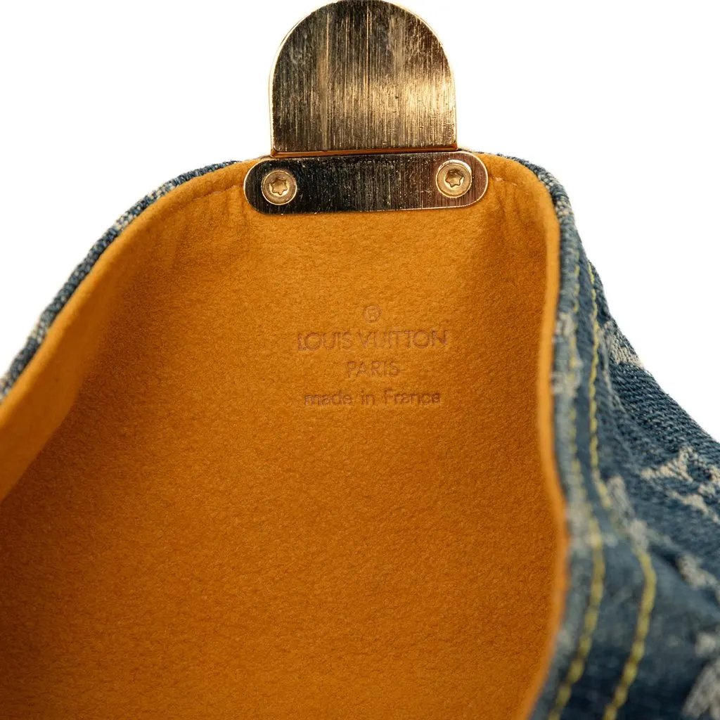 Louis Vuitton Monogram Denim Pochette Plate Blue Very good - Box View