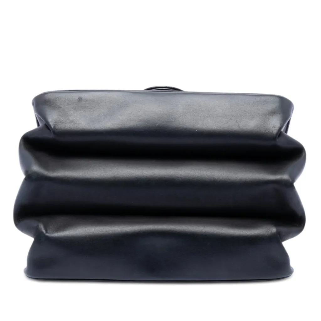 Chanel Paris Cosmopolite Mini Aged Calfskin Straight Lined Flap Black Leather Very good - Inside View