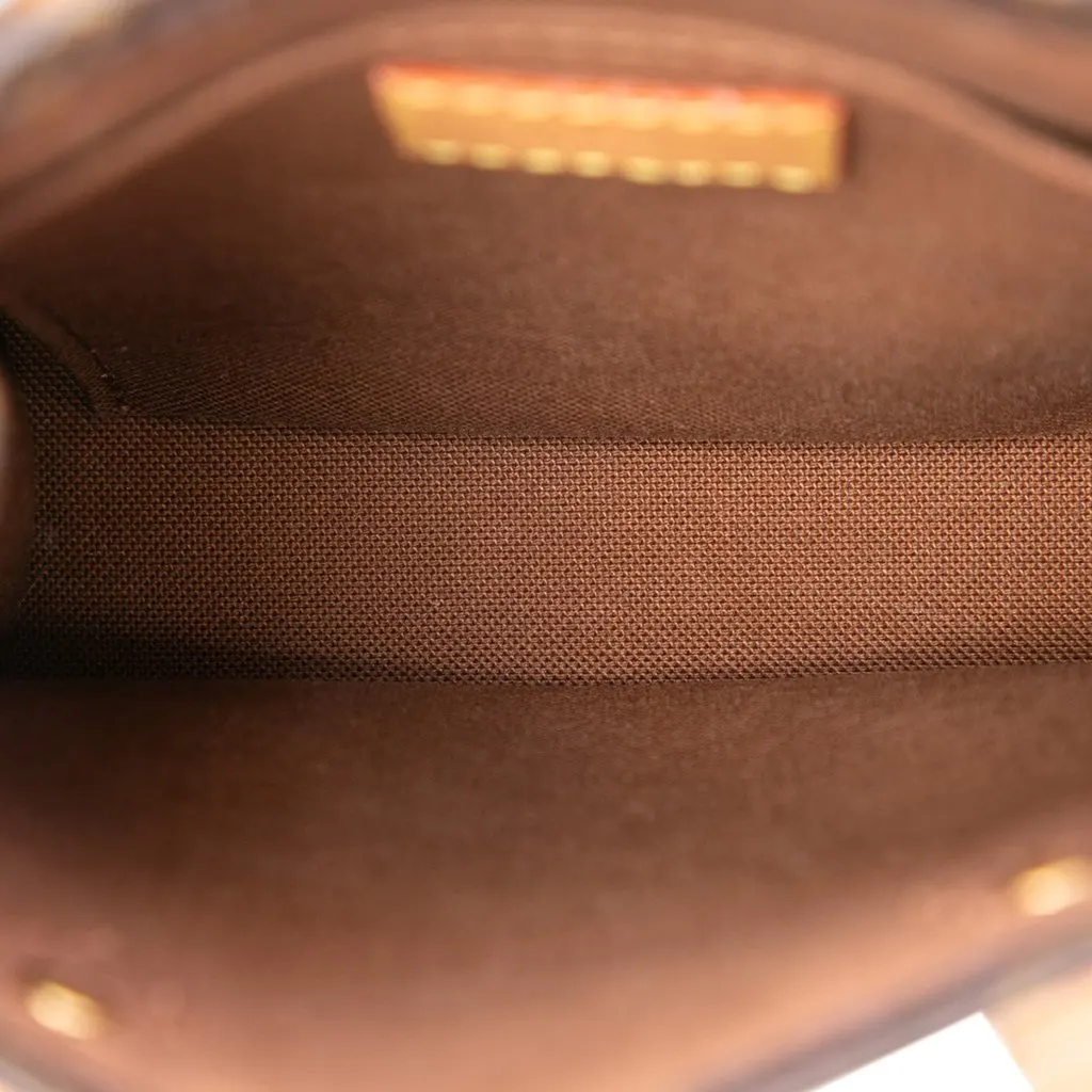 Louis Vuitton Monogram Petit Sac Plat Brown Canvas Very good - Model View