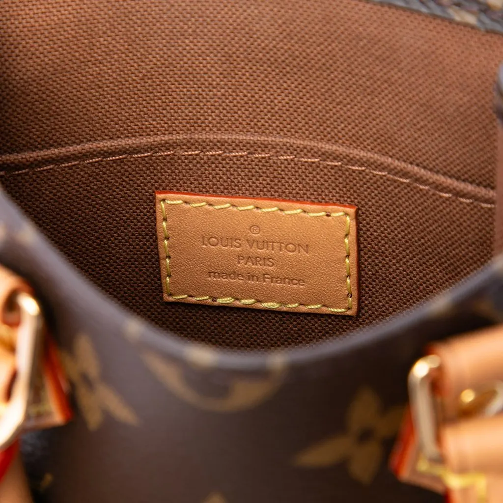 Louis Vuitton Monogram Petit Sac Plat Brown Canvas Very good - Box View