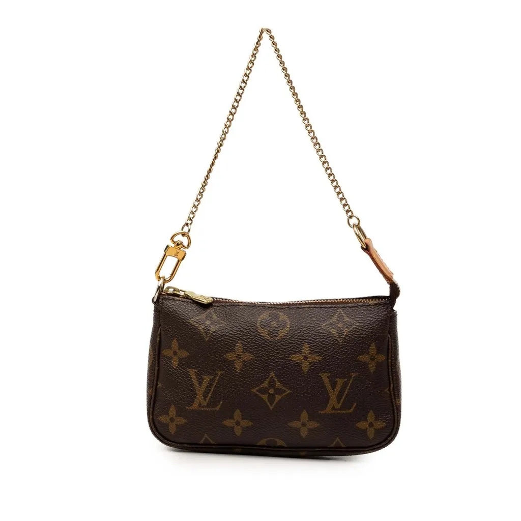 Louis Vuitton Monogram Mini Pochette Accessoires Brown Very good - Front View