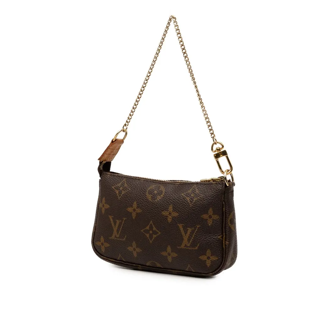 Louis Vuitton Monogram Mini Pochette Accessoires Brown Very good - Back View
