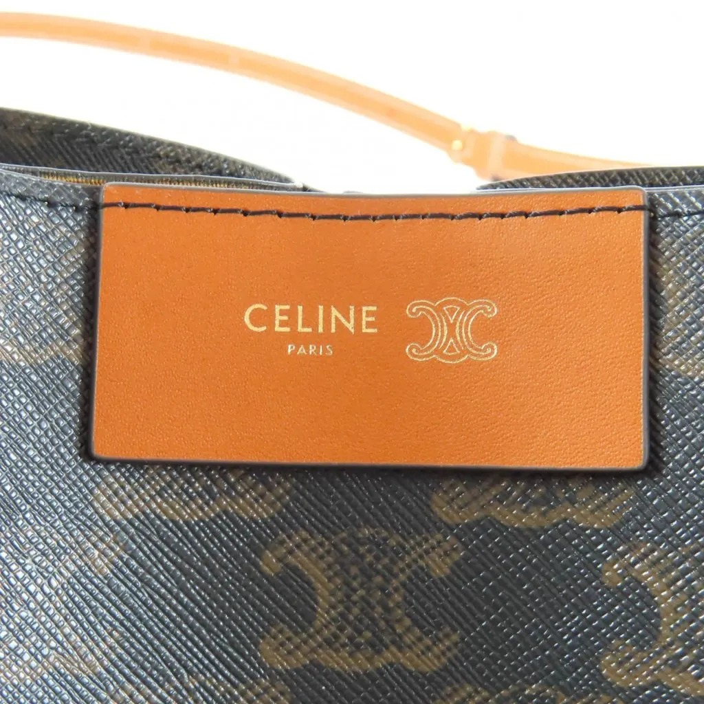 Celine Small Triomphe Coated Canvas Cube Satchel Black Very good - Box View