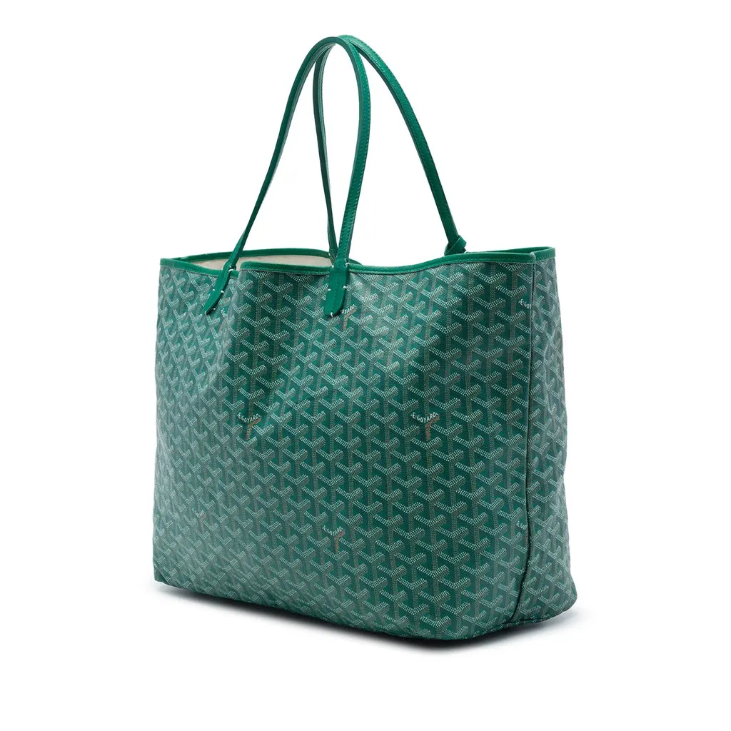 Goyard Goyardine Saint Louis GM Green Canvas Good - Back View